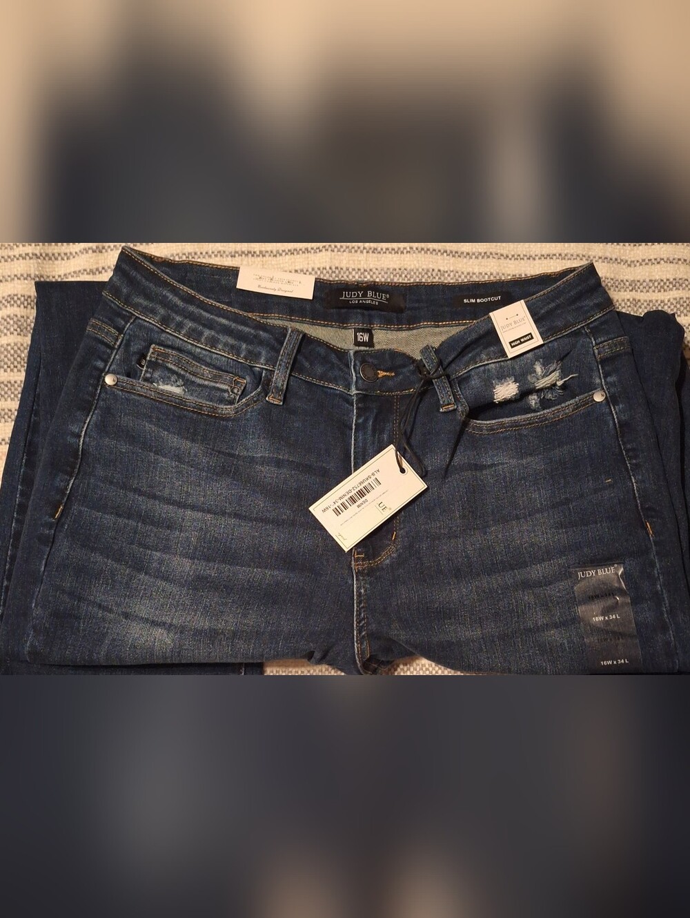 NWT Judy Blue Slim Boot Cut Jeans. 16Wx34Long - Picture 9 of 9